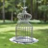 Rustic Hanging Birdcage Decor - Vintage Style Birdcage Decoration for Home or Garden