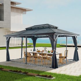 Big size Wooden Legs Gazebos-Double Roof Sunshade- kk outdoor