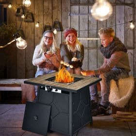 40,000 BTU 28 Inches Propane Gas Fire Pit Table With Cover