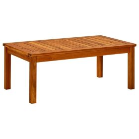 Patio Coffee Table 35.4"x19.7"x14.2" Solid Acacia Wood