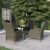 5 Piece Patio Dining Set Brown