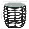 3 Piece Bistro Set Poly Rattan Black