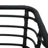 3 Piece Bistro Set Poly Rattan Black