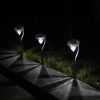 Stainless Steel Solar Garden Lights Outdoor, Color Changing Diamond