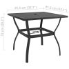 5 Piece Patio Dining Set Textilene and Steel