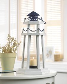 Rustic Wooden Lantern at Lighthouse Point - Perfect for Home Decor and Outdoor Lighting