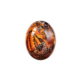 1 Set Lava Dragon Egg Crystal Transparent Resin Statue Luminous Dinosaur Eggs Souvenir Resin Craft Ornamental Home Decor Gifts (Color: Red, Ships From: CN)