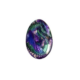 1 Set Lava Dragon Egg Crystal Transparent Resin Statue Luminous Dinosaur Eggs Souvenir Resin Craft Ornamental Home Decor Gifts (Color: Purple, Ships From: CN)