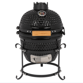 53747749  13in round ceramic charcoal grill, ceramic carbon oven, 2 in 1 iron carbon oven, three layers of elliptical cylinder oven (53747749: 53747749)