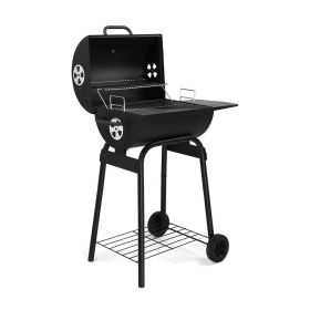 Charcoal Grill with Wheels for Outdoor Party Camping Picnic (Type: Style A, Color: Black)