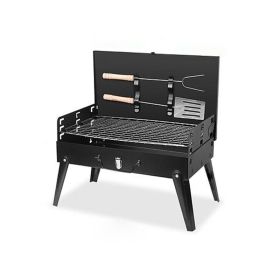 Outdoor Camping Picnics Garden Grilling Foldable Portable BBQ Grill (Type: BBQ Grill, Color: Black B)